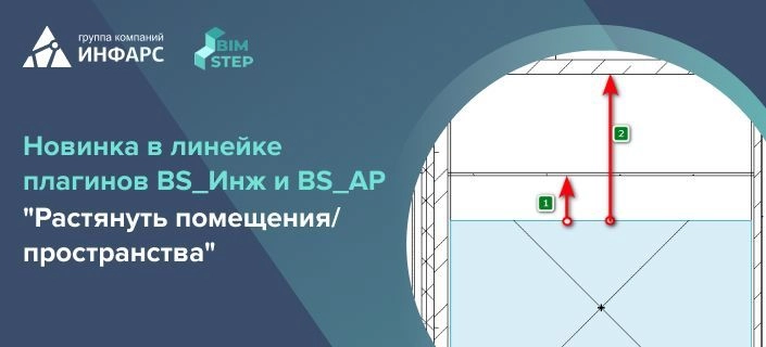 Релиз нового плагина BimStep «Растянуть пространства и помещения»